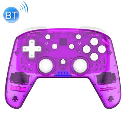 YS06 For Switch Pro Wireless Bluetooth GamePad Game Handle Controller, Color:Transparent Purple