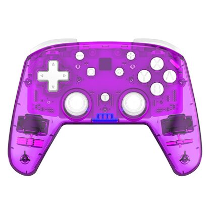 YS06 For Switch Pro Wireless Bluetooth GamePad Game Handle Controller, Color:Transparent Purple - Image 2