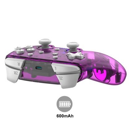 YS06 For Switch Pro Wireless Bluetooth GamePad Game Handle Controller, Color:Transparent Purple - Image 3