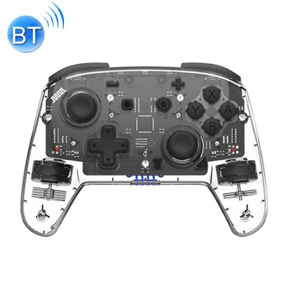 YS06 For Switch Pro Wireless Bluetooth GamePad Game Handle Controller, Color: 7 Colors Light Transparent Black