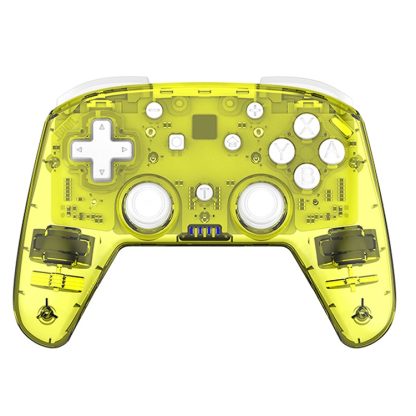 YS06 For Switch Pro Wireless Bluetooth GamePad Game Handle Controller, Color:Transparent Yellow - Image 2