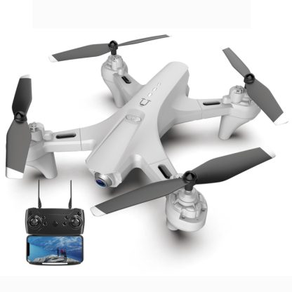 LS-UTU 1080P Double HD Camera Mini Foldable RC Quadcopter Drone Remote Control Aircraft(White Color Box)