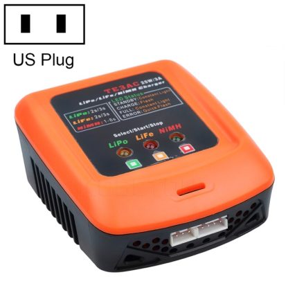 TE3AC 25W 3A LiPo & LiFe (2S / 3S) NiMH (1-8S) Balance Charger, US Plug