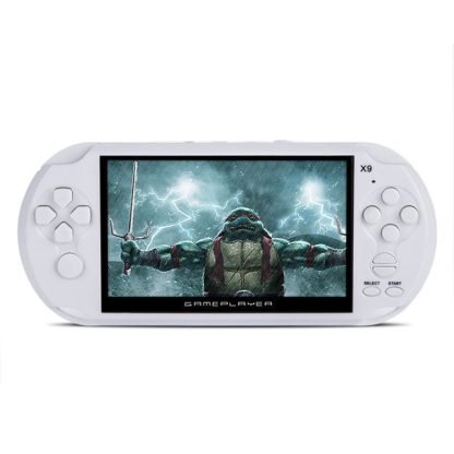 X9 PSP 5.1 inch Pockrt Console Handheld Game Player, Support GBA/ARC/NES (White)