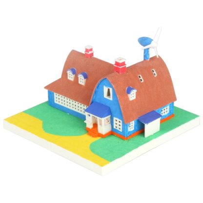 MoFun 2053 DIY Assembled Self-painted European Style Small Courtyard Children Educational Toy - Image 3