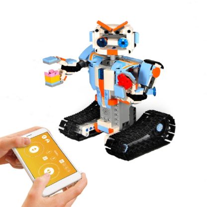 MoFun 13004 2.4GHz Four-way Remote Control Assembling Blocks DIY Assembled Electric Robot Robert M4, Support APP Remote