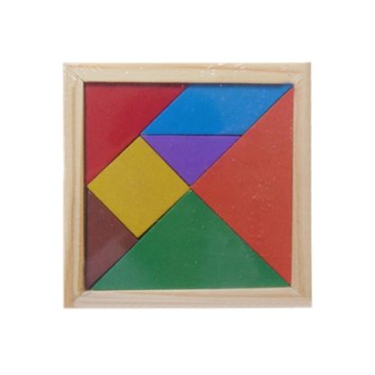 Baby Toy Fine Wooden Jigsaw Puzzle Small Size Tangram, Size: 11*11cm