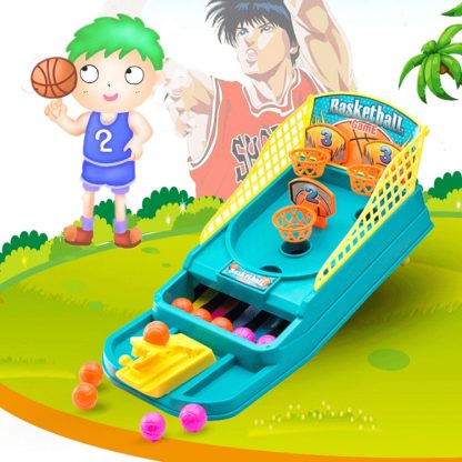 Sports Desktop Finger Shooting Crazy-shoot Hoop Mini Basketball Game Toy Gift