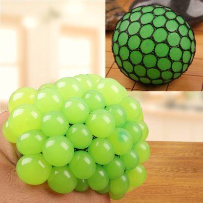 Anti Stress Face Reliever Grape Ball Extrusion Mood Squeeze Relief Healthy Funny Tricky Vent Toy(Green)