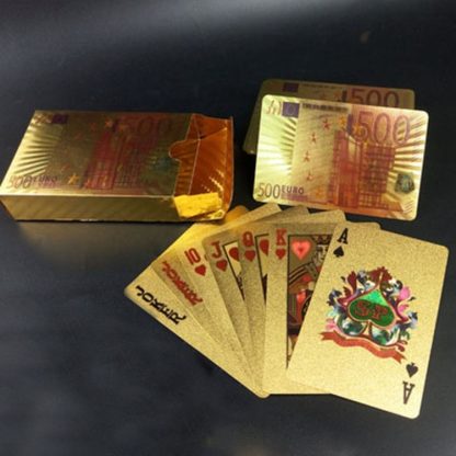 Creative Frosted Mosaic Gold Euro Back Texture Plastic From Vegas to Macau Playing Cards Texas Poker Novelty Collection