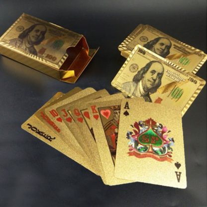 Creative Frosted Mosaic Gold New Dollar Back Texture Plastic From Vegas to Macau Playing Cards Texas Poker Novelty Colle