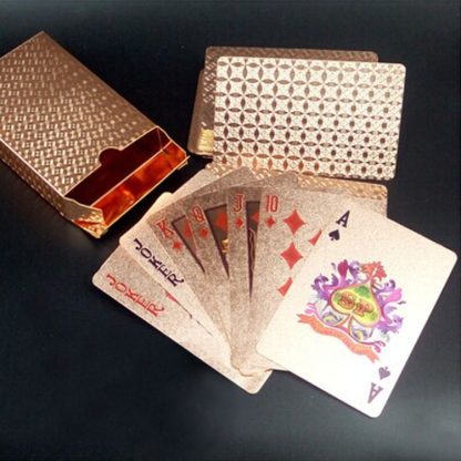 Creative Frosted Rose Gold Tattice Back Texture Plastic From Vegas to Macau Playing Cards Texas Poker Novelty Collection