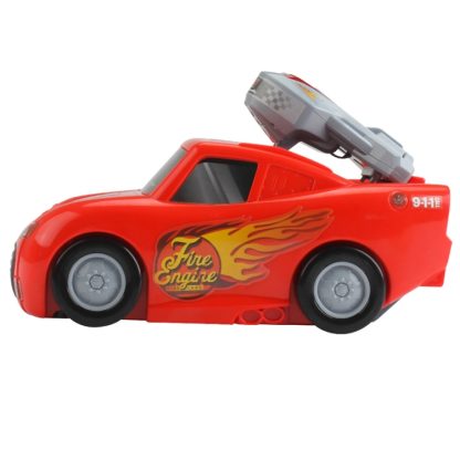 MoFun E6015 Fire Control Deformation Track Parking Lot Children Intelligence Toy with Car, Support Sound Light & Ejectio - Image 3