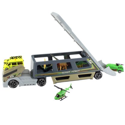 MoFun 9913 Dinosaur Model Tractor Big Container Truck Dinosaur Transport Car Set Toys - Image 3