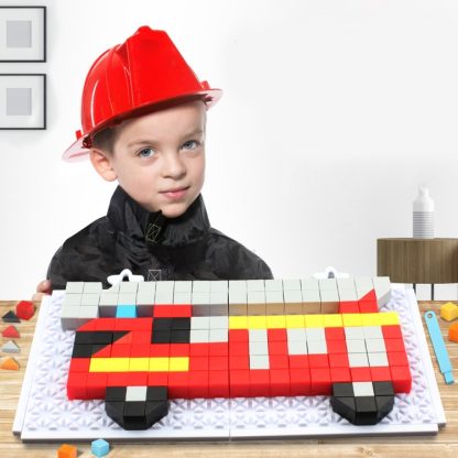 MoFun 6606-5 DIY Fire Truck Building Block Puzzle Series Children Puzzle Toys