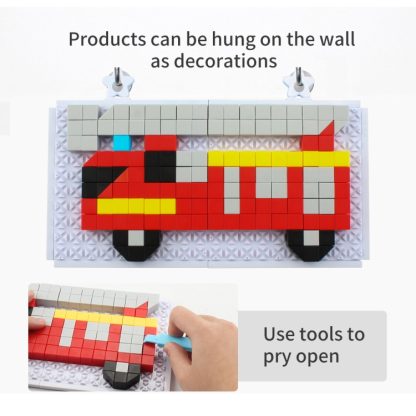 MoFun 6606-5 DIY Fire Truck Building Block Puzzle Series Children Puzzle Toys - Image 3