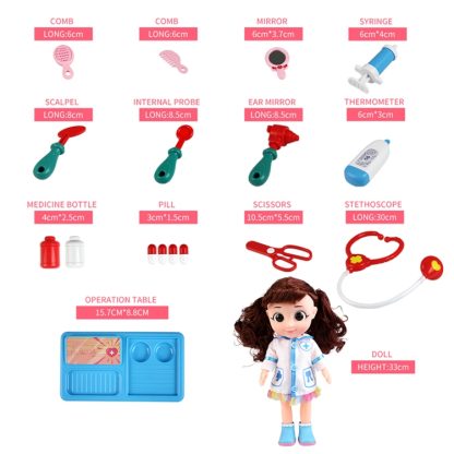 MoFun T2003A Girl Doctor Role Playing Game Toy Electric Voice Simulator Doll Operating Table - Image 3