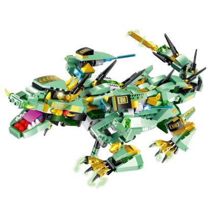 MoFun 13022 2.4G Four-way Remote Control Assembling Blocks DIY Assembled Electric Dragon Gongfuking-Mecha Dragon