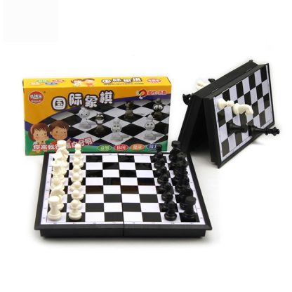 Portable International Chess Game Set in Foldable Plastic Box