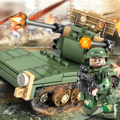 4 in 1 KAZI Field Forces Children DIY Enlightenment Assembled Building Blocks Educational Intelligence Toy