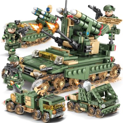 4 in 1 KAZI Field Forces Children DIY Enlightenment Assembled Building Blocks Educational Intelligence Toy - Image 2