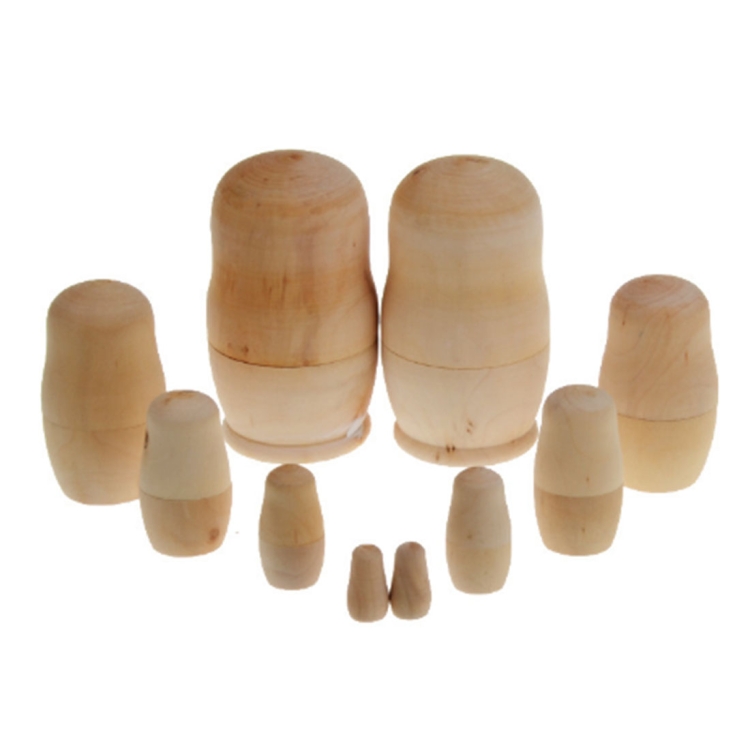 25PCS (5Sets) Creative DIY White Embryo Russian Five Layers of Dolls - Image 2