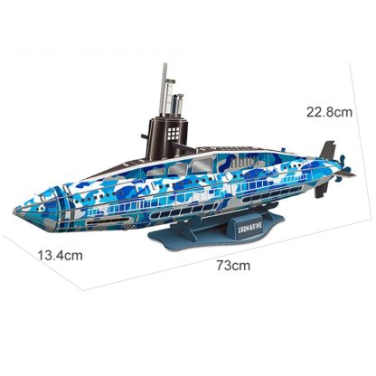 MoFun B468-3 3D Puzzle 54 PCS DIY Assembling Toy Submarine - Image 3