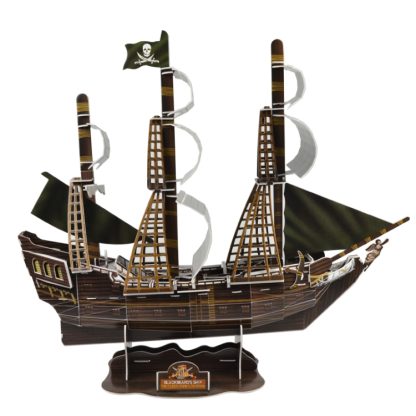 MoFun B568-10 3D Puzzle 104 PCS DIY Assembling The Black Pearl Toy Pirate Ship - Image 3