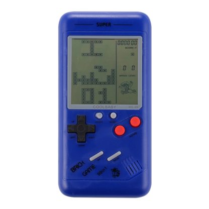 RS-99 Retro Brick Game Classic Handheld Game Console, 3.5 inch Screen, Built-in 26 Kinds Games(Blue)