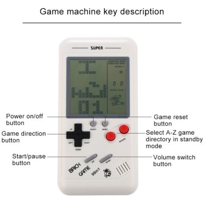 RS-99 Retro Brick Game Classic Handheld Game Console, 3.5 inch Screen, Built-in 26 Kinds Games(Blue) - Image 3