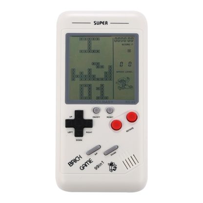 RS-99 Retro Brick Game Classic Handheld Game Console, 3.5 inch Screen, Built-in 26 Kinds Games(White)