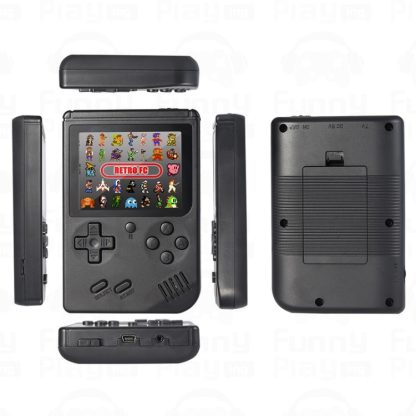 RS-6A Retro Mini Handheld Game Console, 3.0 inch 8 Bits Color 500 Games Retro FC Game Player(Black) - Image 3