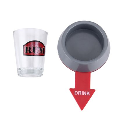 Spin The Shot Novelty Drinking Game Turntable Toy Playing Spin Bottle Props with Shot Glass for Bar, KTV, Home Party - Image 3