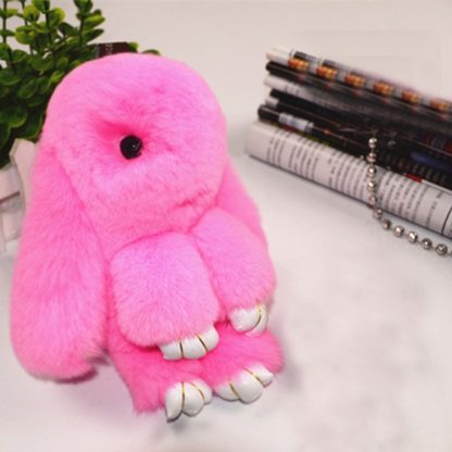 Lovely Dead Rex Rabbit Doll Pendant for Bag / Key Chains / Car ,Size: 15.0 x 14.0 x 8.0cm(Pink)