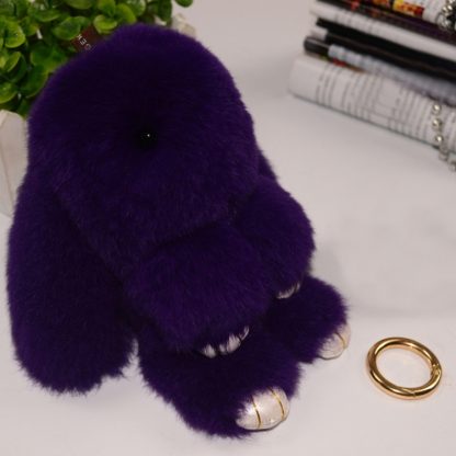 Lovely Dead Rex Rabbit Doll Pendant for Bag / Key Chains / Car ,Size: 15.0 x 14.0 x 8.0cm(Purple)