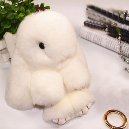 Lovely Dead Rex Rabbit Doll Pendant for Bag / Key Chains / Car ,Size: 15.0 x 14.0 x 8.0cm(White)