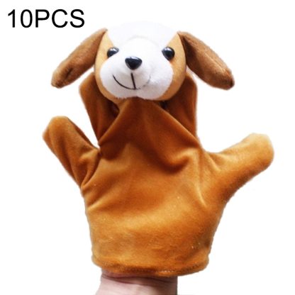 10 PCS Story Telling Kids Puppets Cute Zoo Farm Animal Glove Puppet Plush Toy Hand Dolls, Random Color Delivery