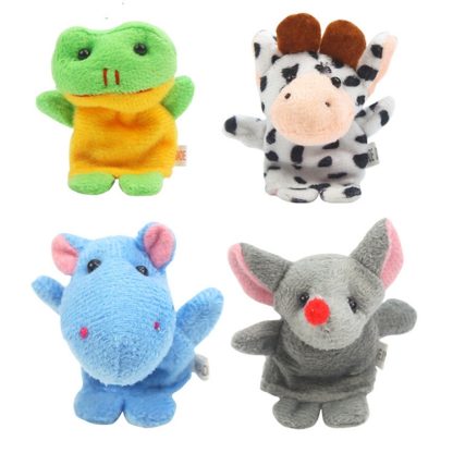 10 PCS Story Telling Kids Puppets Cute Zoo Farm Animal Cartoon Finger Plush Toy Hand Dolls, Random Color Delivery - Image 3