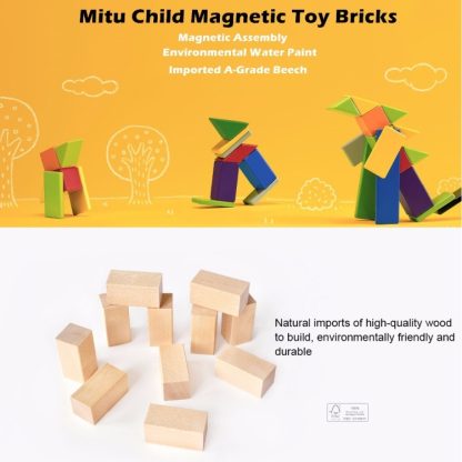 Original Xiaomi Mitu Children Magnetic Beech Building Blocks - Image 3