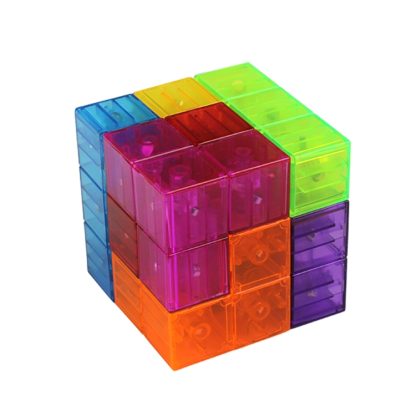 MoFun 730A 3D Transparent Color Magnetic Square Magic Cube Children Puzzle Toy - Image 2