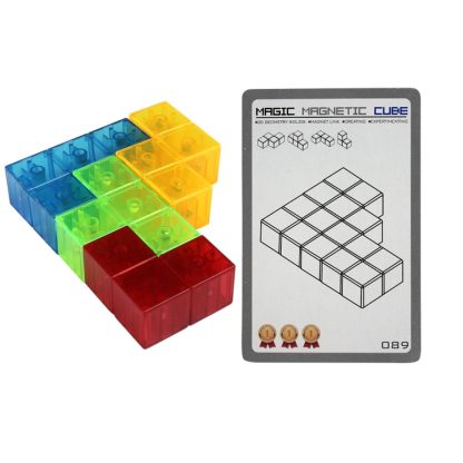 MoFun 730A 3D Transparent Color Magnetic Square Magic Cube Children Puzzle Toy - Image 3