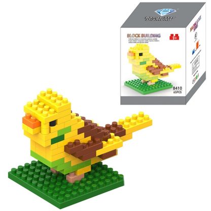 Yellow Bird Cartoon Assembled Children DIY Enlightenment Assembled Building Blocks Educational Intelligence Toy