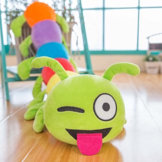 Colorful Caterpillar Plush Throw Pillow Back Pillow, Length: About 90cm