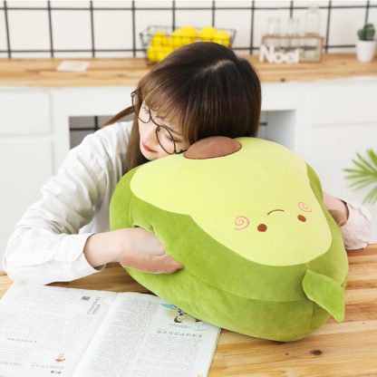 Cartoon Avocado Shape Stretch Velvet Hand Warmer Plush Pillow Stuffed Toy, Size: 50 x 33cm