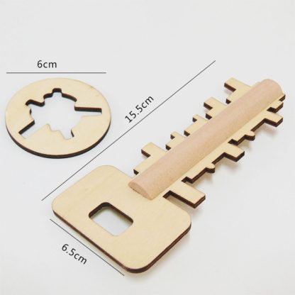 Removable Wooden Puzzle Education Toys for Children Intelligence Toy Lock Unlock Key - Image 3