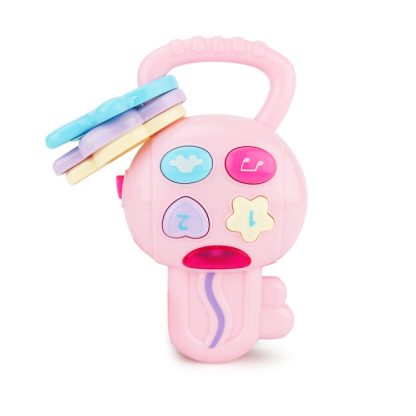 Brettbble Cartoon Baby Child Early Education Key Style Music Toys with LED Light(Pink)