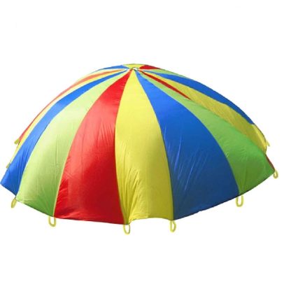 3.6m Children Outdoor Game Exercise Sport Toys Rainbow Umbrella Parachute Play Fun Toy with 8 Handle Straps for Families - Image 2