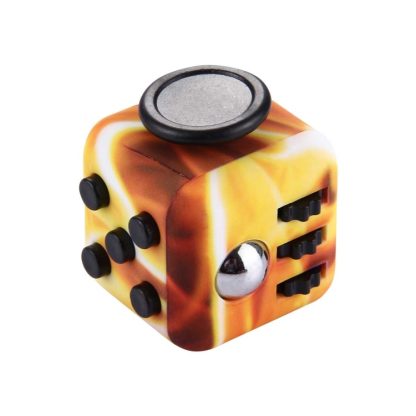 Woody Color Pattern Fidget Cube Relieves Stress and Anxiety Attention Toy for Children and Adults