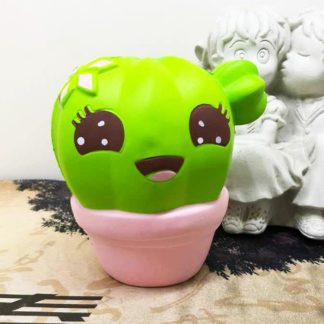 Cartoon Cactus Style PU Slow Rebound Simulation Toy Stress Relief Healthy Gifts , Size: 10*8*7.8cm (Pink)