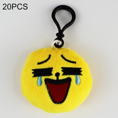 20 PCS Creative Plush Doll Mobile Pendants Gift Cartoon Cute Facial Expression Decorations Keychains with Hook